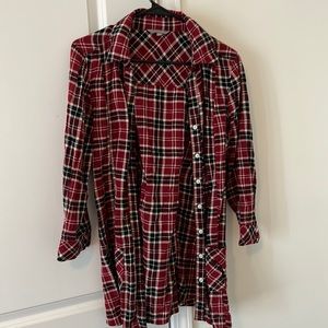 M plaid shirt